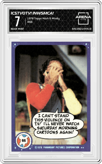 I can't stand this violence on TV! I'll never watch Saturday morning cartoons again!