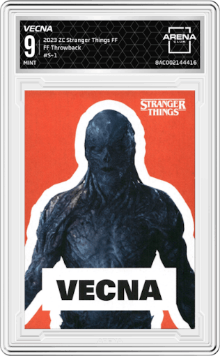 Vecna from the 2023 Zerocool Stranger Things Fright Flicks set graded by Arena Club and given an overall grade of 9.