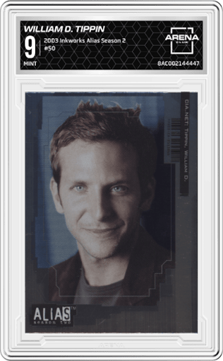 William D. Tippin from the 2003 Inkworks Alias Season 2 set graded by Arena Club and given an overall grade of 9.