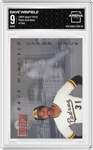 Dave Winfield from the 1993 Upper Deck set graded by Arena Club and given an overall grade of 9.