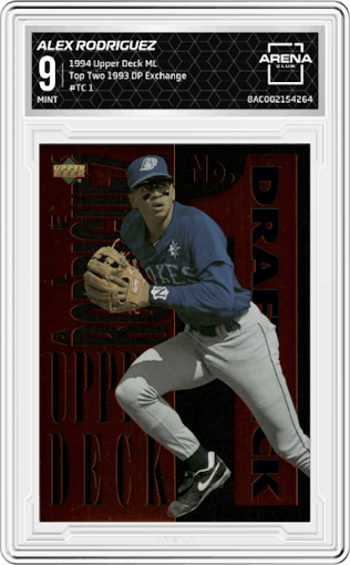 Alex Rodriguez from the 1994 Upper Deck Minor League set graded by Arena Club and given an overall grade of 9.