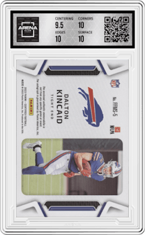 Dalton Kincaid from the 2023 Panini Certified set graded by Arena Club and given an overall grade of 10.