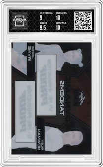 Riley Newman/Jessie Irvine from the 2024 Leaf Metal Pickleball set featuring a Pre-Production Proof Clear Unsigned parallel graded by Arena Club and given an overall grade of 9.5.