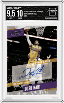 Josh Hart from the 2017-18 Panini Prestige set graded by Arena Club and given an overall grade of 9.5.