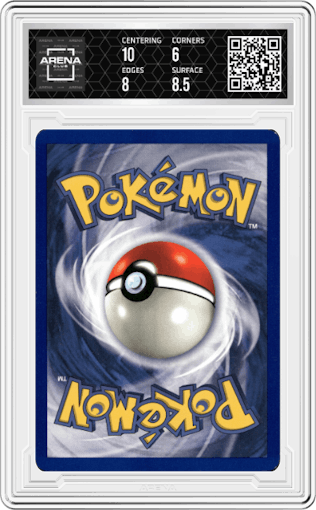 Magikarp from the 1999 Pokemon set graded by Arena Club and given an overall grade of 6.5.