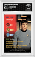 Commander Spock from the 1996 Star Trek set graded by Arena Club and given an overall grade of 8.5.