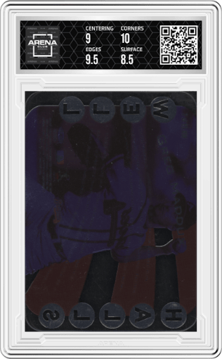 Greg Maddux from the 2000 Fleer Tradition set graded by Arena Club and given an overall grade of 9.