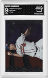 Greg Maddux from the 2000 Fleer Tradition set graded by Arena Club and given an overall grade of 9.