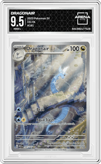 Dragonair from the 2023 Pokemon SV set graded by Arena Club and given an overall grade of 9.5.