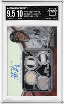 Anthony Rizzo from the 2024 Topps Sterling set featuring a Red parallel graded by Arena Club and given an overall grade of 9.5.