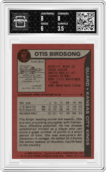 Otis Birdsong from the 1979-80 Topps set graded by Arena Club and given an overall grade of 4.