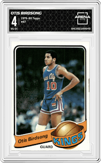 Otis Birdsong from the 1979-80 Topps set graded by Arena Club and given an overall grade of 4.
