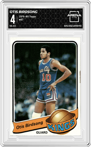 Otis Birdsong from the 1979-80 Topps set graded by Arena Club and given an overall grade of 4.