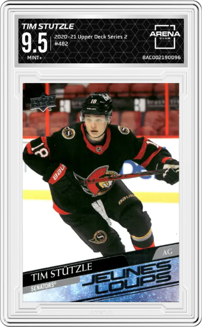 2020 Upper Deck Series 2 Tim Stutzle #482 ARENA CLUB 9.5