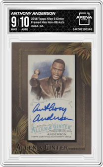 Anthony Anderson from the 2016 Topps Allen & Ginter  set graded by Arena Club and given an overall grade of 9.