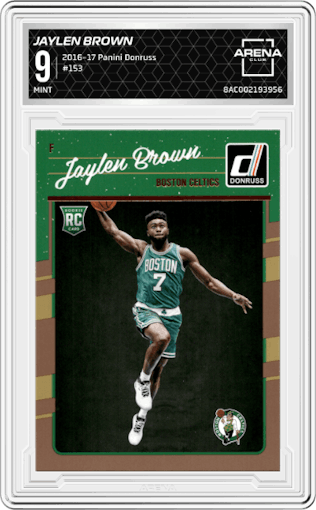 Jaylen Brown from the 2016-17 Panini Donruss  set graded by Arena Club and given an overall grade of 9.