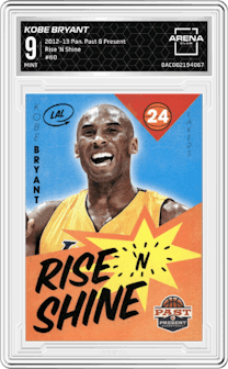 Kobe Bryant from the 2012-13 Panini Past & Present set graded by Arena Club and given an overall grade of 9.