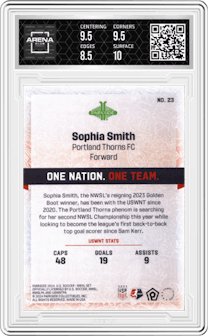Sophia Smith from the 2024 USWNT One Nation. One Team. set graded by Arena Club and given an overall grade of 9.