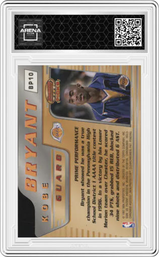 Kobe Bryant from the 1996-97 Bowman’s Best  set graded by Arena Club.