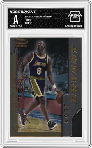 Kobe Bryant from the 1996-97 Bowman’s Best  set graded by Arena Club.