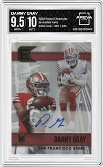 Danny Gray from the 2022 Panini Chronicles set graded by Arena Club and given an overall grade of 9.5.