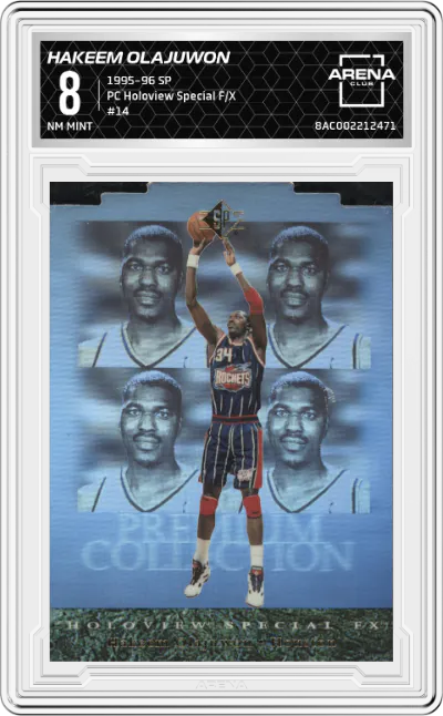 1995 SP PC Holoview Special F/X Hakeem Olajuwon #14 ARENA CLUB 8