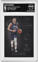Luka Doncic from the 2018-19 Panini Chronicles set graded by Arena Club and given an overall grade of 9.