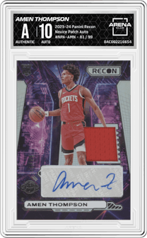 Amen Thompson from the 2023-24 Panini Recon set graded by Arena Club and given an overall grade of 0.