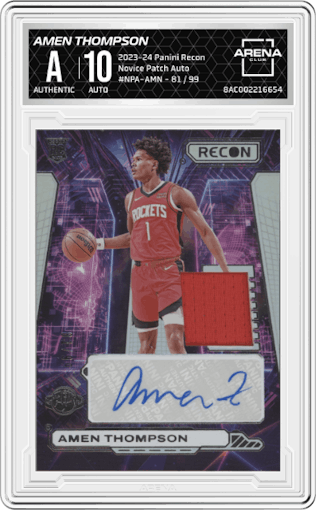 Amen Thompson from the 2023-24 Panini Recon set graded by Arena Club.