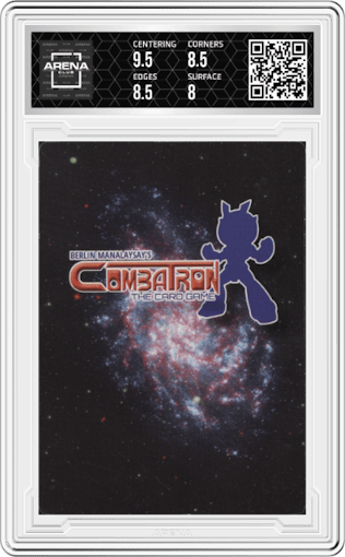 Mega Slice from the 2018 Combatron set graded by Arena Club and given an overall grade of 8.5.