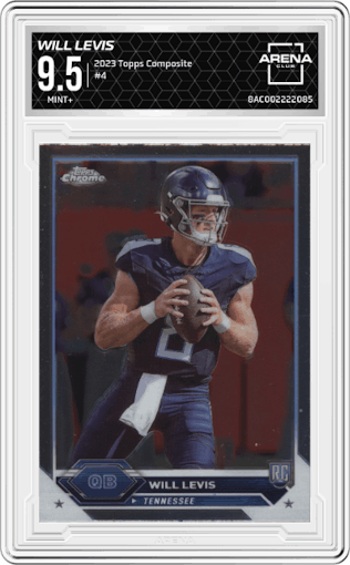 Will Levis from the 2023 Topps Composite set graded by Arena Club and given an overall grade of 9.5.