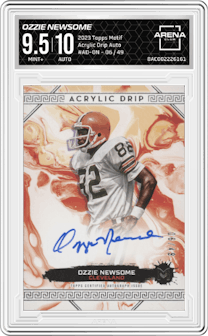 Ozzie Newsome from the 2023 Topps Motif set graded by Arena Club and given an overall grade of 9.5.