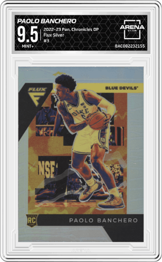 Paolo Banchero from the 2022-23 Panini Chronicles Draft Picks set featuring a Silver parallel graded by Arena Club and given an overall grade of 9.5.