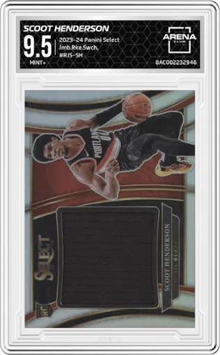 Scoot Henderson from the 2023-24 Panini Select  set graded by Arena Club and given an overall grade of 9.5.