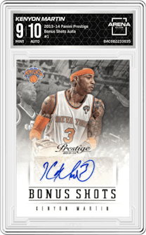 Kenyon Martin from the 2013-14 Panini Prestige set graded by Arena Club and given an overall grade of 9.
