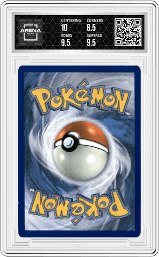 Charizard ex from the 2024 Pokemon SV set graded by Arena Club and given an overall grade of 9.
