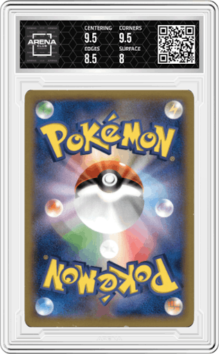 Charizard EX from the 2014 Pokemon XY JPN set graded by Arena Club and given an overall grade of 8.5.