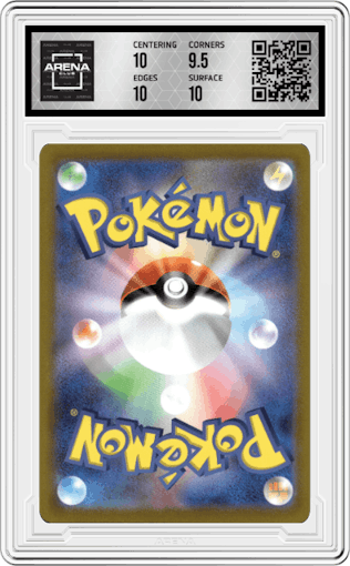 Charizard from the 2022 Pokemon SWSH JPN set graded by Arena Club and given an overall grade of 10.