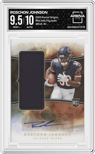 Roschon Johnson from the 2023 Panini Origins set graded by Arena Club and given an overall grade of 9.5.