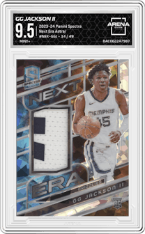 GG Jackson II from the 2023-24 Panini Spectra set featuring a Astral parallel graded by Arena Club and given an overall grade of 9.5.