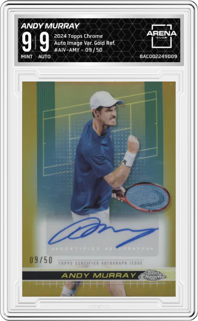 2024 Topps Chrome Auto Image Var. Andy Murray Gold Refractor #AIV-AMY ARENA CLUB 9