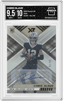 Chris Olave  from the 2022 Panini XR set graded by Arena Club and given an overall grade of 9.5.