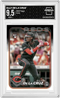 Elly De La Cruz from the 2024 Topps  set graded by Arena Club and given an overall grade of 9.5.
