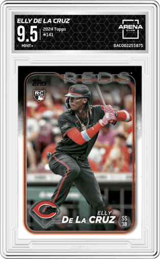 Elly De La Cruz from the 2024 Topps  set graded by Arena Club and given an overall grade of 9.5.