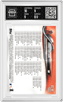 Shohei Ohtani from the 2018 Topps Update set graded by Arena Club and given an overall grade of 9.
