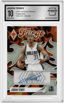 Jason Terry from the 2023-24 Panini Phoenix set graded by Arena Club and given an overall grade of 10.