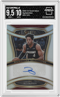 KZ Okpala from the 2020-21 Panini Select  set graded by Arena Club and given an overall grade of 9.5.