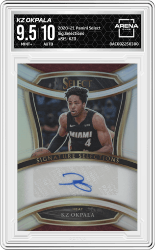KZ Okpala from the 2020-21 Panini Select  set graded by Arena Club and given an overall grade of 9.5.