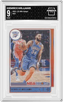 Kenrich Williams from the 2021-22 Panini NBA Hoops set graded by Arena Club and given an overall grade of 9.