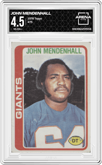 John Mendenhall from the 1978 Topps set graded by Arena Club and given an overall grade of 4.5.